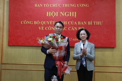 Ban Bí thư bổ nhiệm Phó Trưởng Ban Tổ chức Trung ương