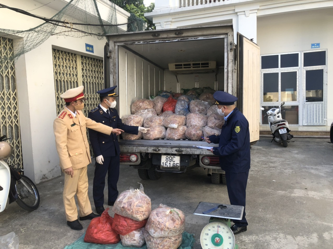 Thanh Hóa phát hiện ô tô vận chuyển 1,4 tấn thực phẩm da lợn đông lạnh