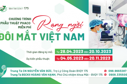 Bệnh viện Quân y 175 triển khai chương trình phẫu thuật phaco miễn phí 'Rạng ngời đôi mắt Việt Nam' cho bệnh nhân có hoà