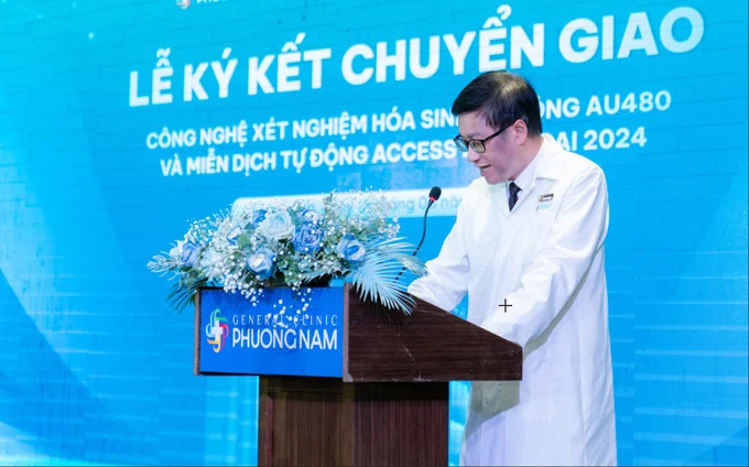 Bác sĩ CKI Nguyễn Trọng Quốc – Phó Giám đốc chuyên môn, Phòng khám Đa khoa Phương Nam phát biểu tại sự kiện